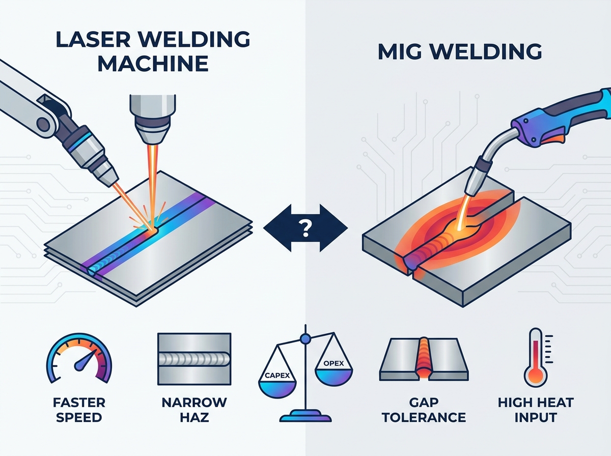 op&eacute;rations de machines &agrave; souder au laser dans la fabrication